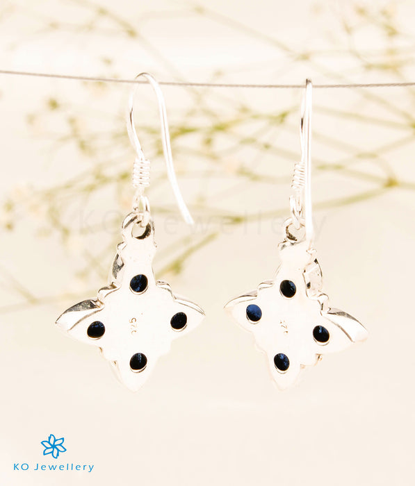 The Sarva Silver Gemstone Earrings (Blue)