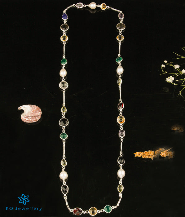 The Sayuri Silver Gemstone Necklace