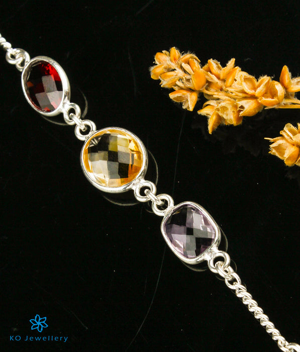 The Sayuri Silver Gemstone Necklace