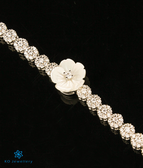 The Alka Silver Floral Bracelet