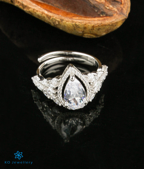 The Haima Silver Open Finger Ring