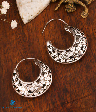 The Floret Silver Hoops