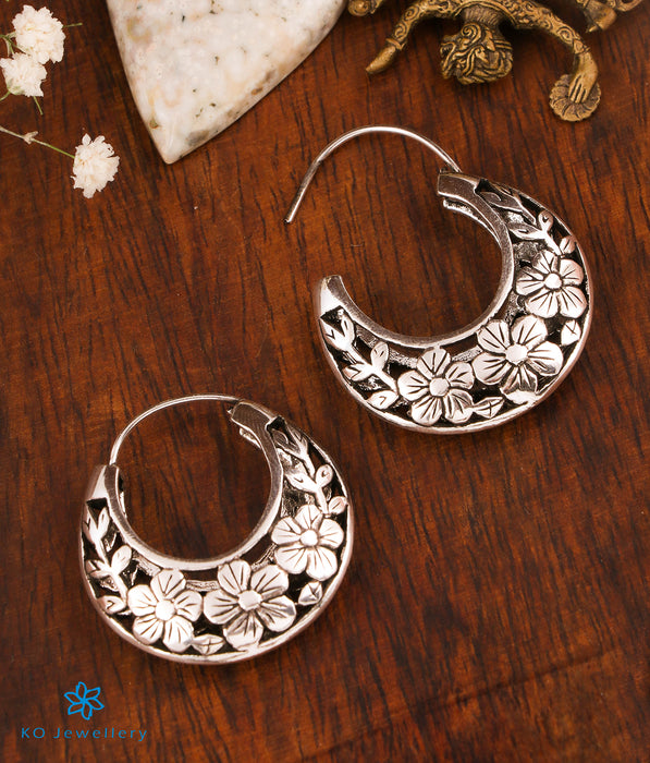 The Floret Silver Hoops