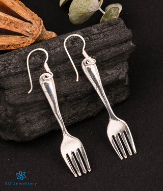 The Fork Silver Earrings