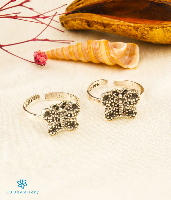 The Butterfly Silver Toe-Rings