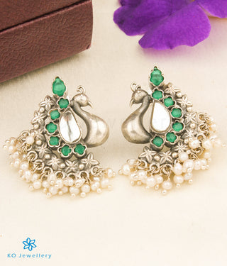 The Analia Silver Peacock Gemstone Earrings