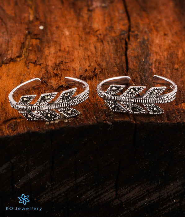 The Layana Silver Marcasite Toe-Rings