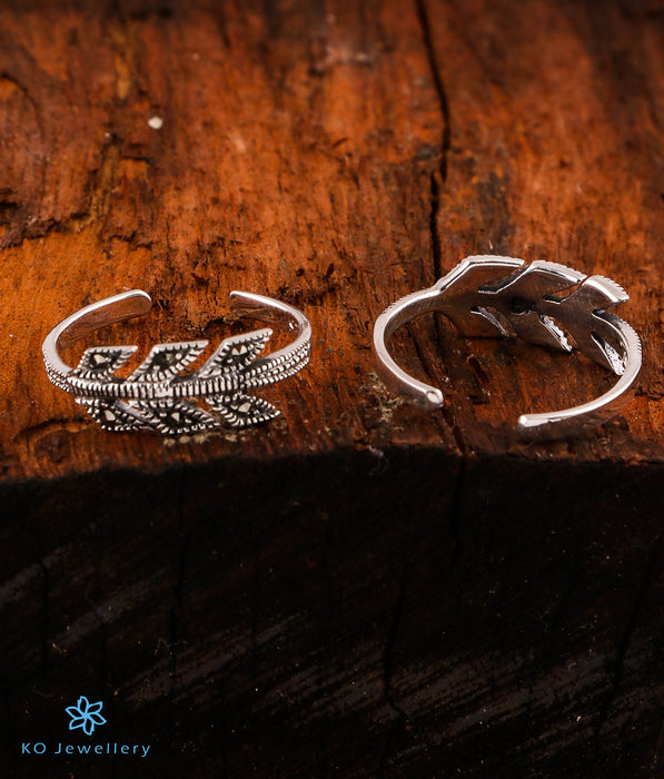 The Layana Silver Marcasite Toe-Rings