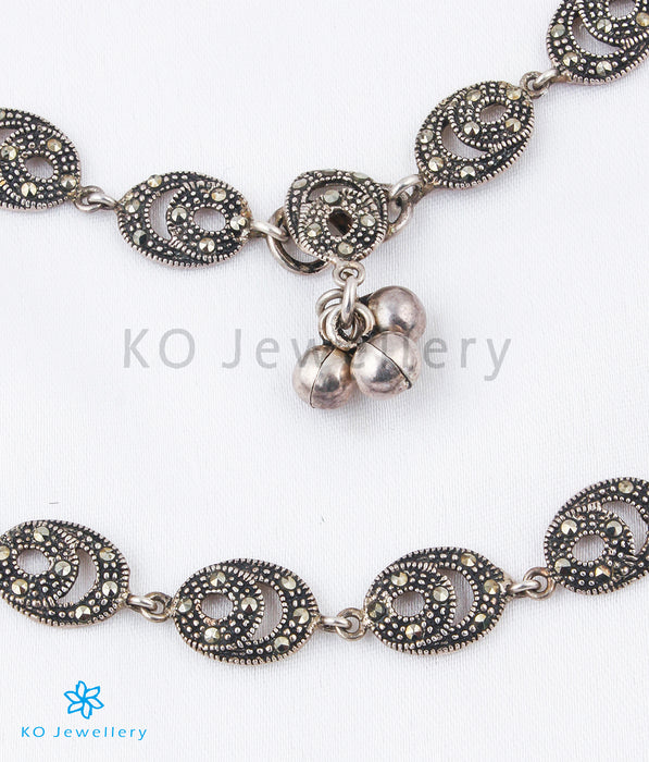 The Belle Silver Marcasite Anklets