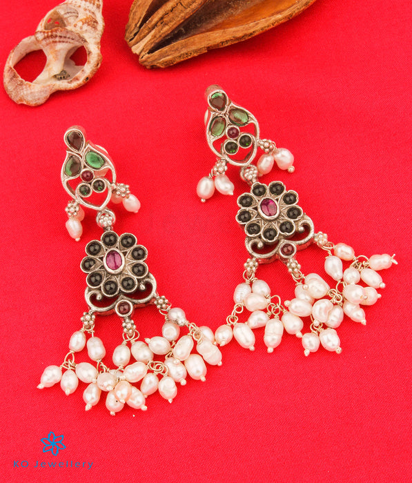 The Aarushi Silver Guttapusalu Necklace Set Of 2 (Oxidised)