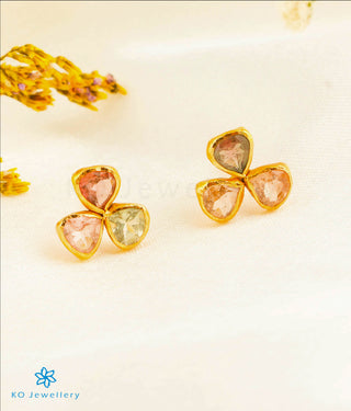 The Tourmaline Hearts Pendant & Earrings in 22 KT Gold