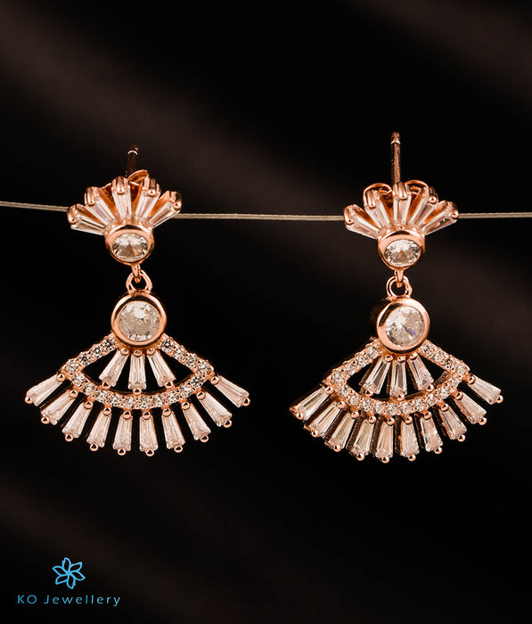 The Bejewelled Silver Rosegold Earrings