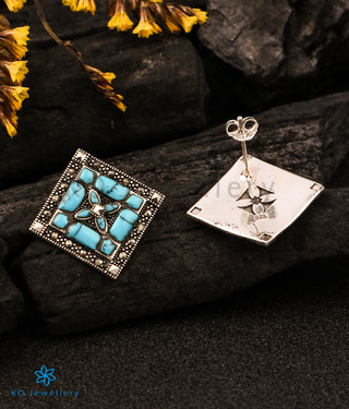 The Enchanting Turquoise Silver Marcasite Earrings