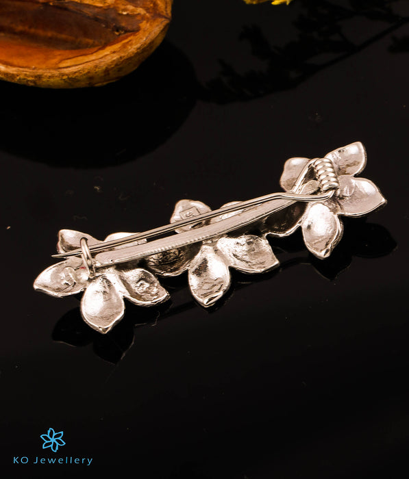 The Fragrant Floral Silver Brooch