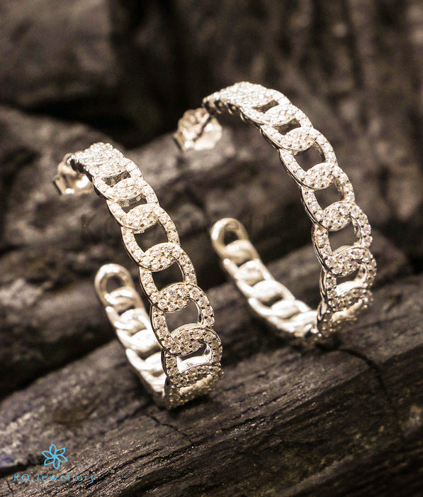 The Bold Sparkle Silver Hoops