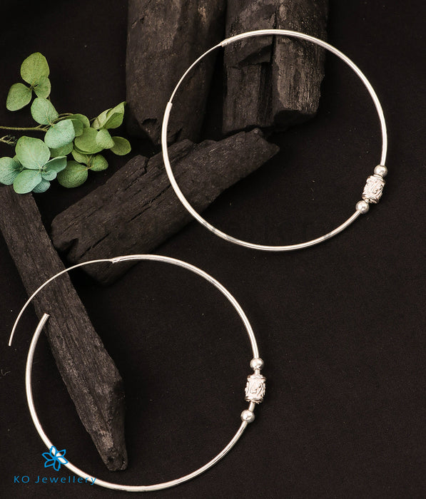 The Vrinda Silver Hoops