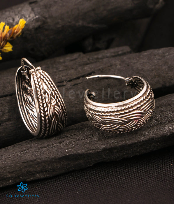 The Weave Silver Hoops