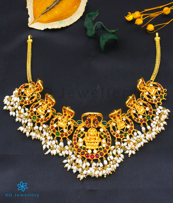 The Adishesha Antique Silver Lakshmi Necklace
