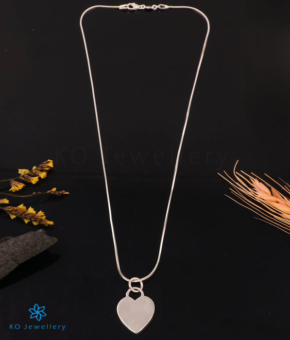 The Solo Heart Silver Necklace