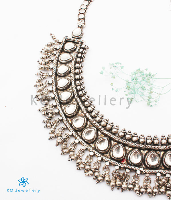 The Adhyayan Antique Silver Necklace