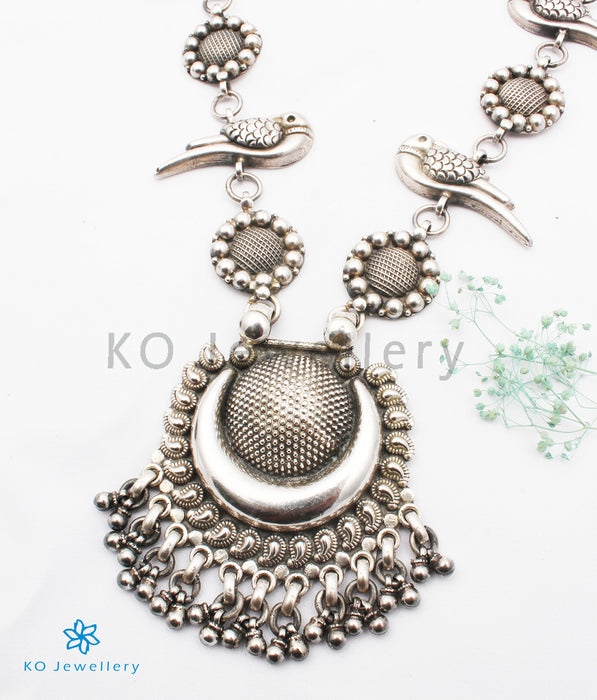 The Supta Antique Silver Parrot Necklace