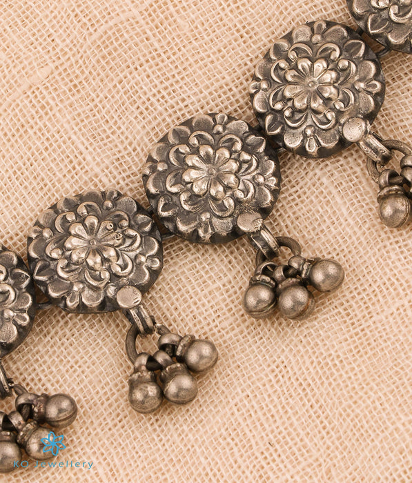 The Varun Silver Floral Choker Necklace