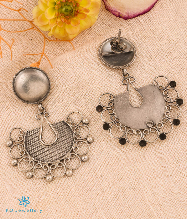 The Vrushali Antique Silver Earrings