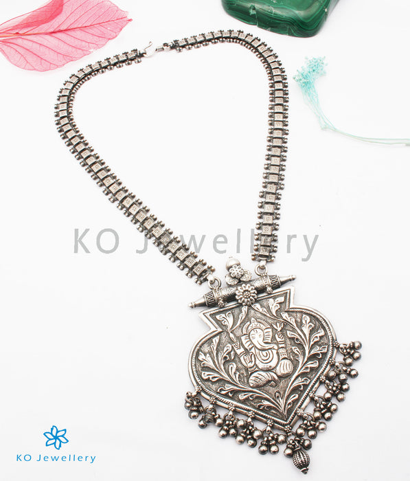 The Ekadanta Antique Silver Ganesha Necklace