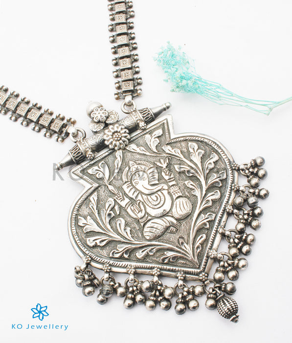 The Ekadanta Antique Silver Ganesha Necklace