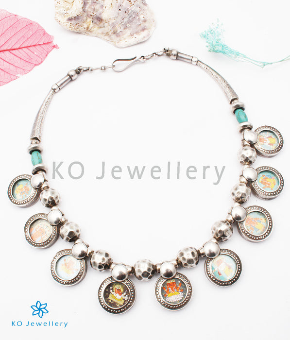 The Kshipra Antique Silver Ganesha Necklace