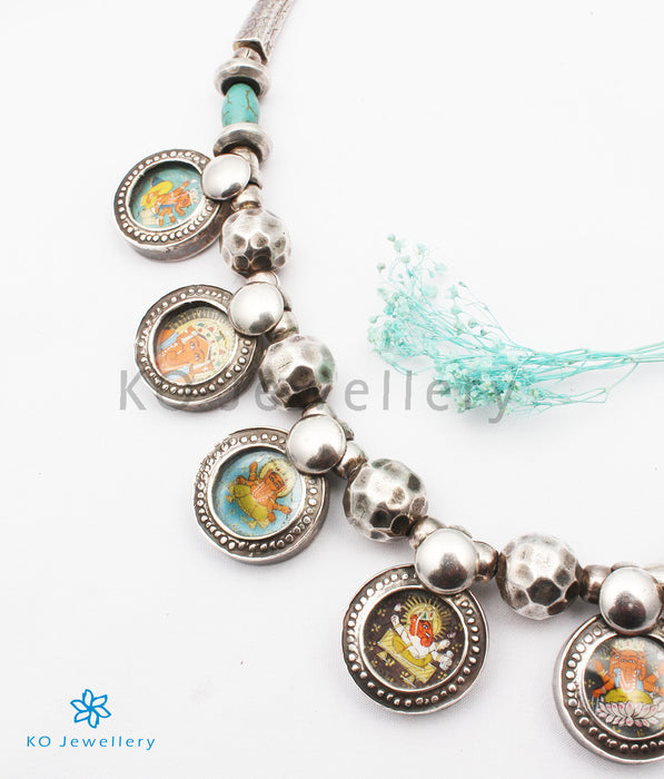 The Kshipra Antique Silver Ganesha Necklace