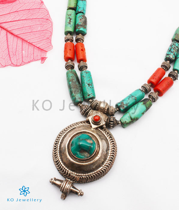 The Yashodhara Turquoise Antique Silver Necklace