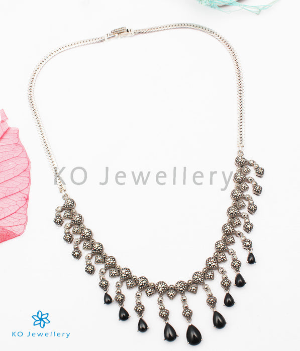 The Beverly Silver Marcasite Necklace