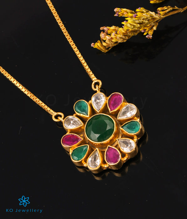 The Ekiya Silver Gemstone Necklace (Green)