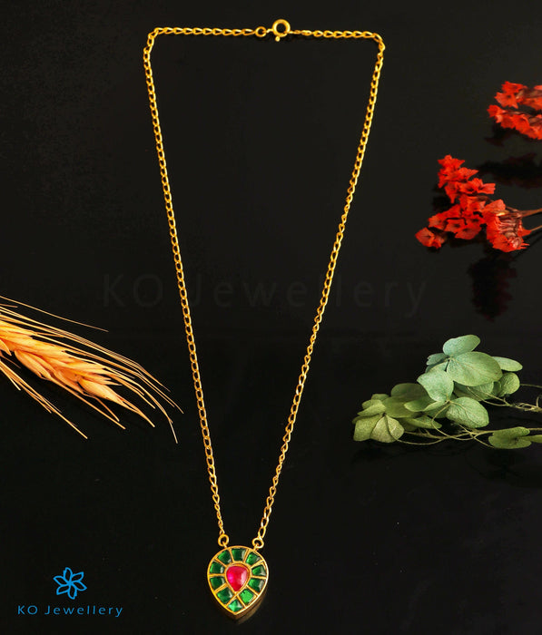 The Mahua Silver Kundan Necklace (Green)