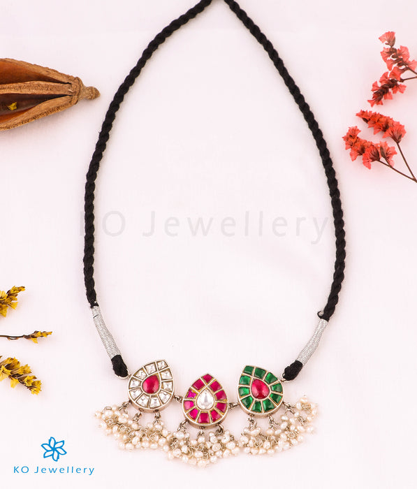 The Jharokha Silver Polki Choker Necklace