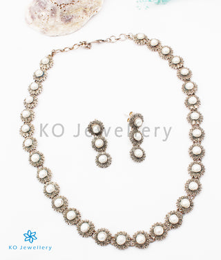 The Beverly Silver Marcasite Necklace