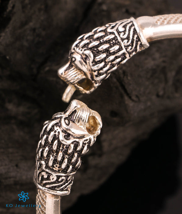 Men's Rhodium Plated Sterling Silver Lion Bracelet - Roar of the Lion |  NOVICA