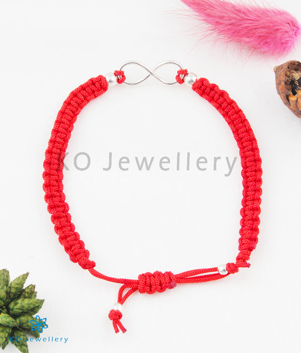 The Infinity Forever Silver Thread Bracelet (Red)