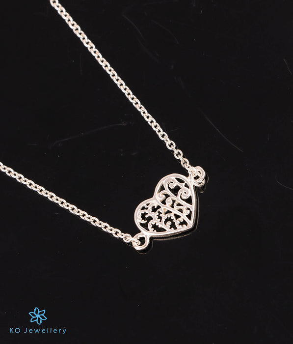 The Soulmate Heart Silver Necklace