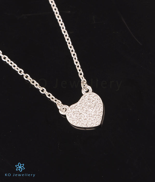 The Sparkling Heart Silver Necklace
