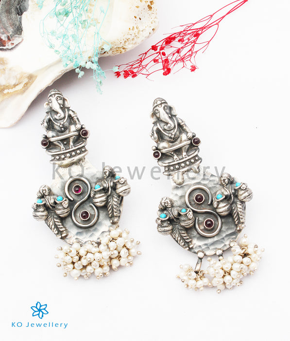 The Kshipra Silver Ganesha Earrings