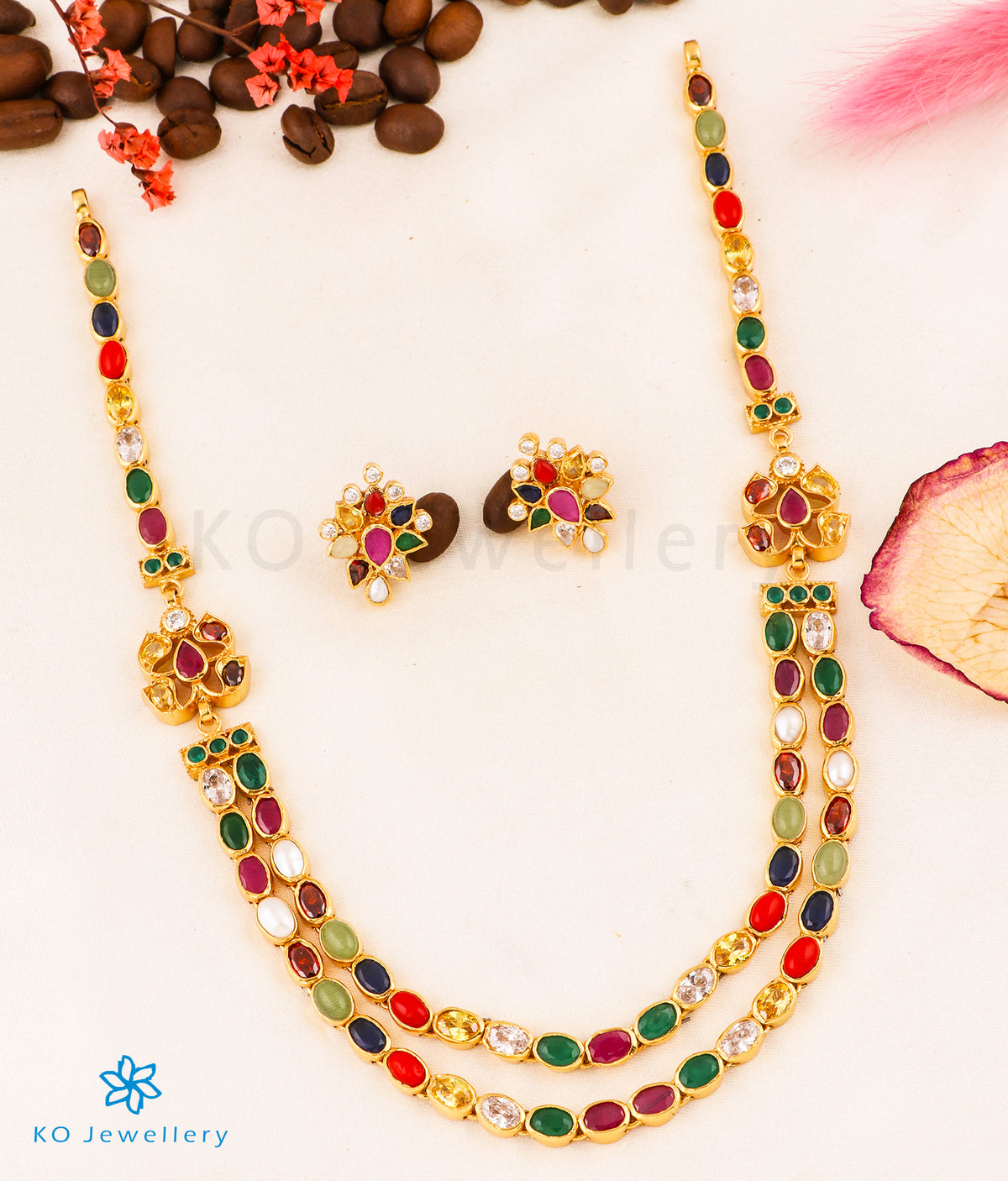 Navaratna hot sale haram designs