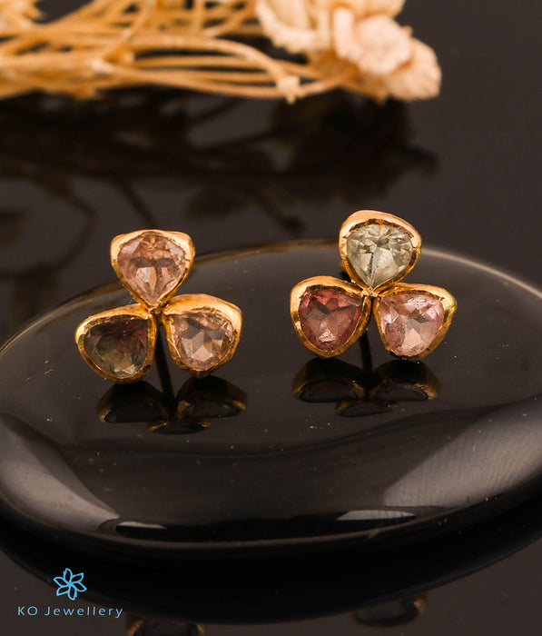 The Tourmaline Hearts Pendant, Earrings & Ring in 22 KT Gold