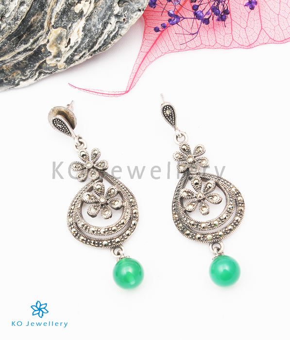 Copy of INdiranagar stock Silver Earrings - marcasite 5