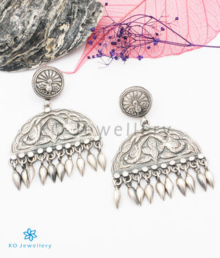 The Rajaka Silver Parrot Earrings