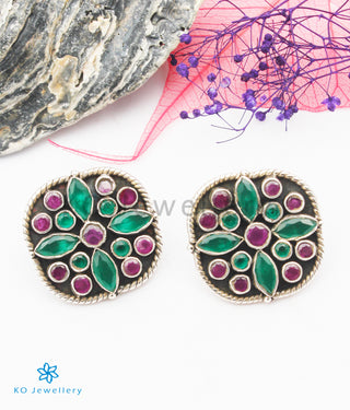 Copy of INdiranagar stock Silver Earrings - cutstone 13