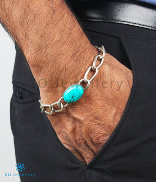 The Salman Silver Turquoise  Bracelet