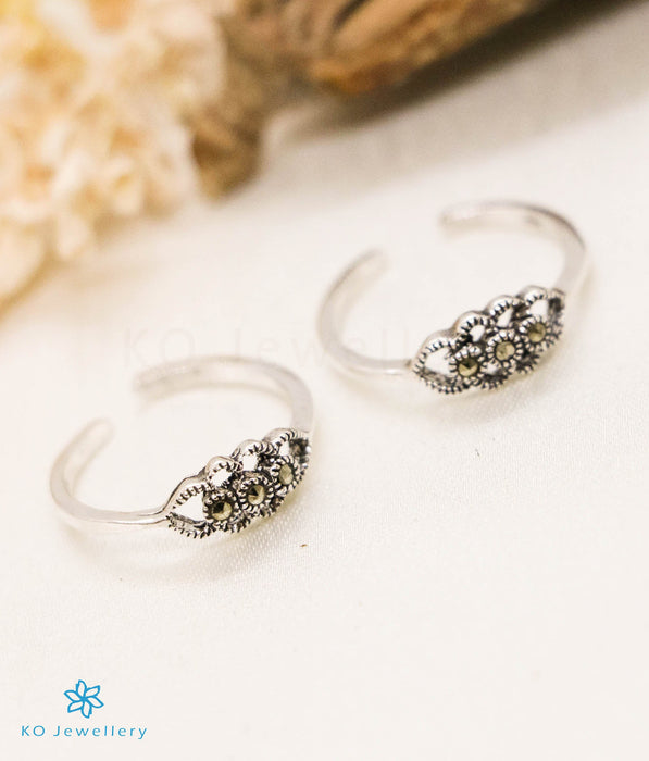 The Orla Silver Marcasite Toe-Rings