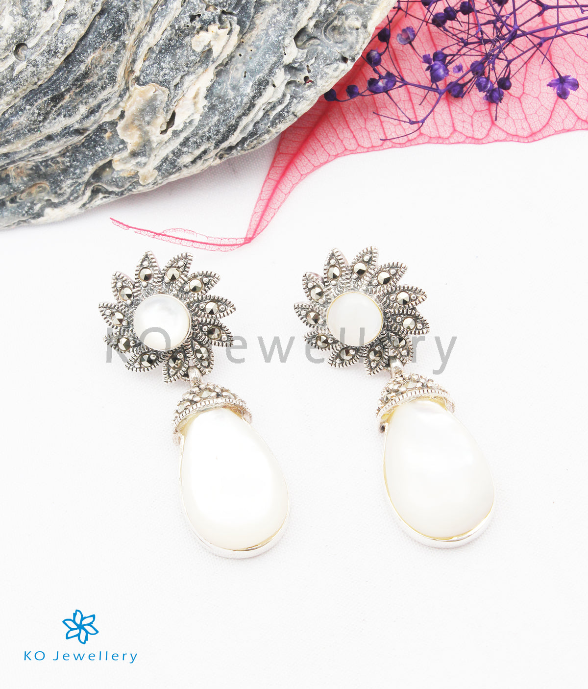 The Grace Silver Marcasite Earrings — KO Jewellery